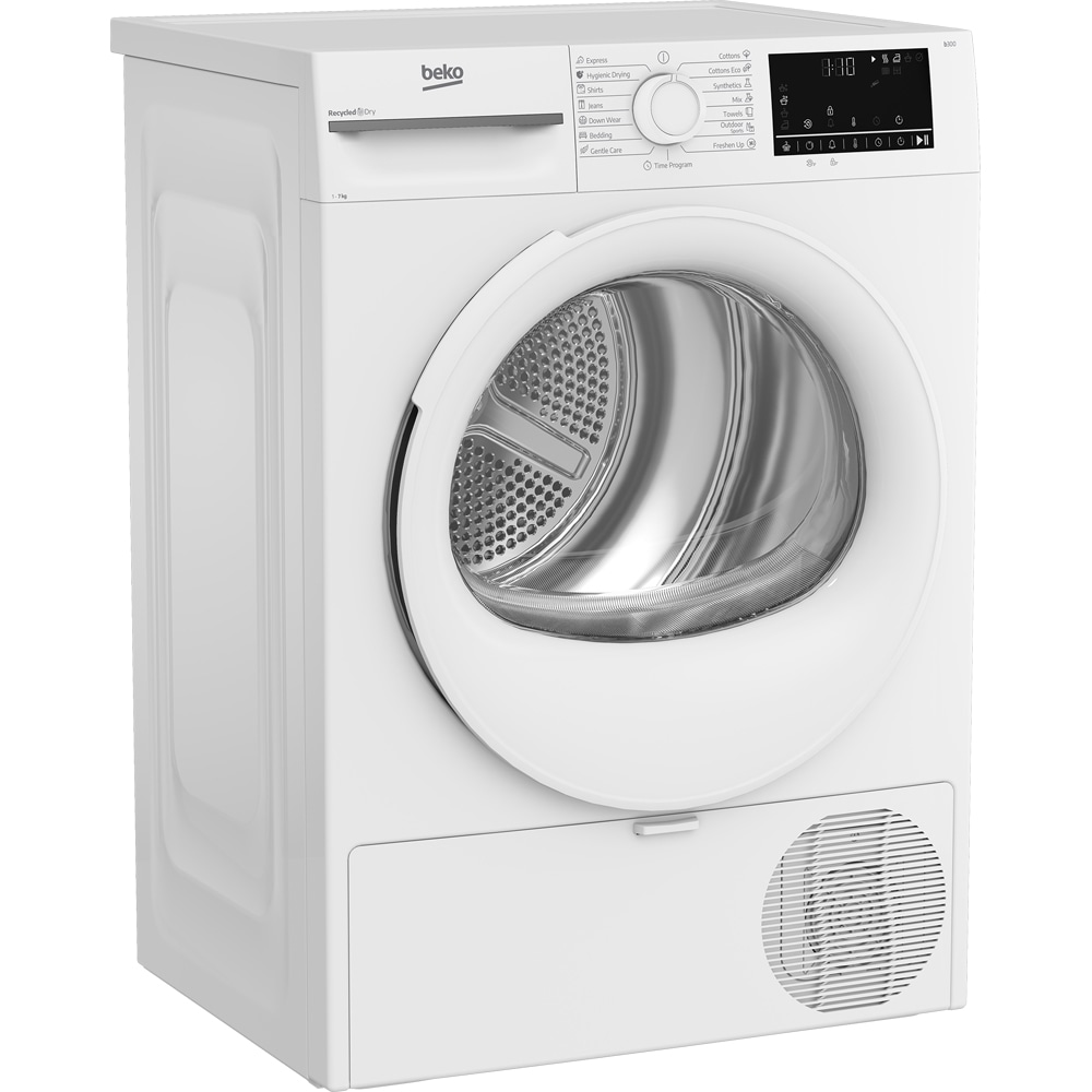 Uscator de rufe BEKO BM3T4723WW EU, Pompa de caldura, 7 kg, 15 programe, Clasa D, alb