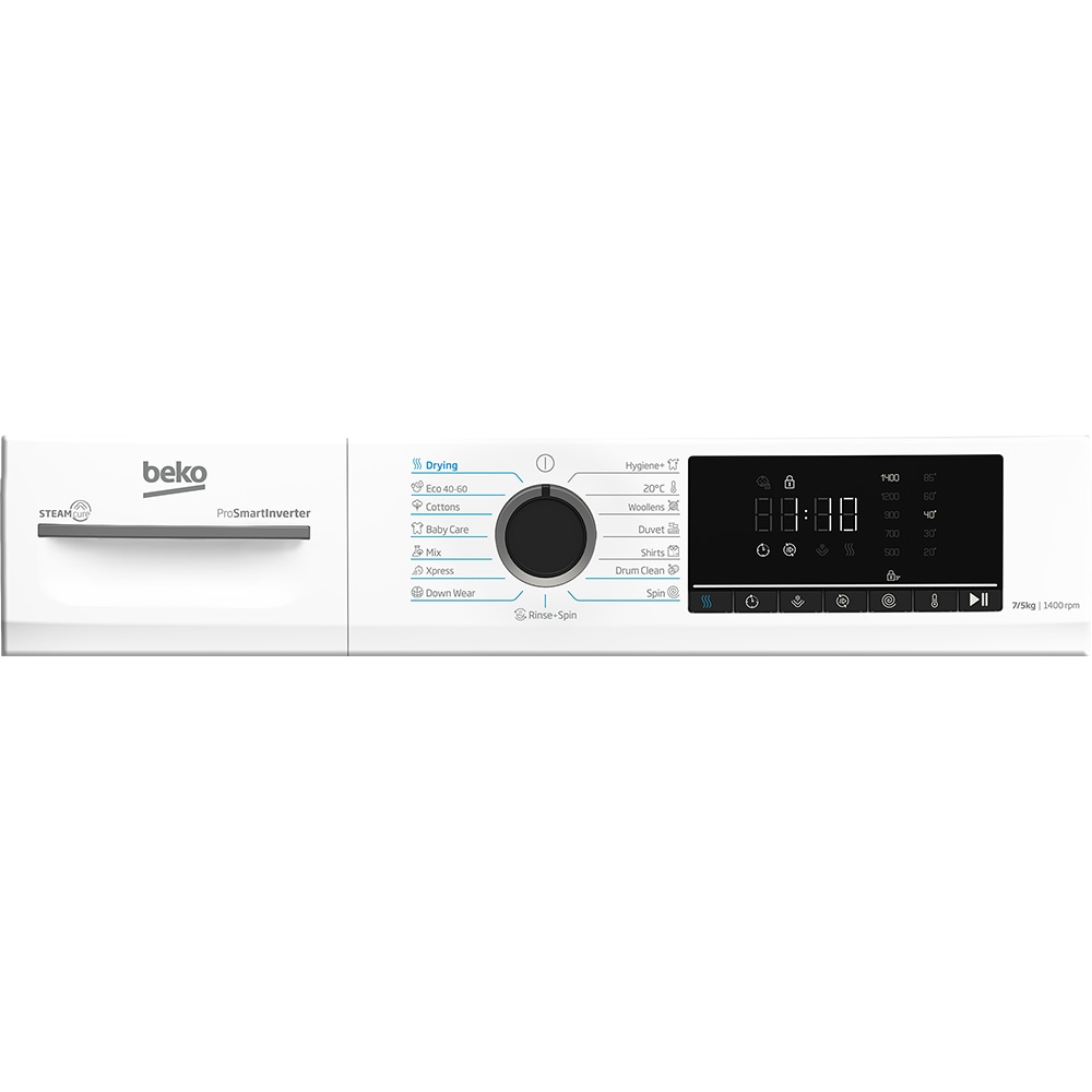 Masina de spalat rufe frontala cu uscator BEKO BMM5DFO5741W, SteamCure, 7/5 kg, 1400rpm, Clasa A/D, alb