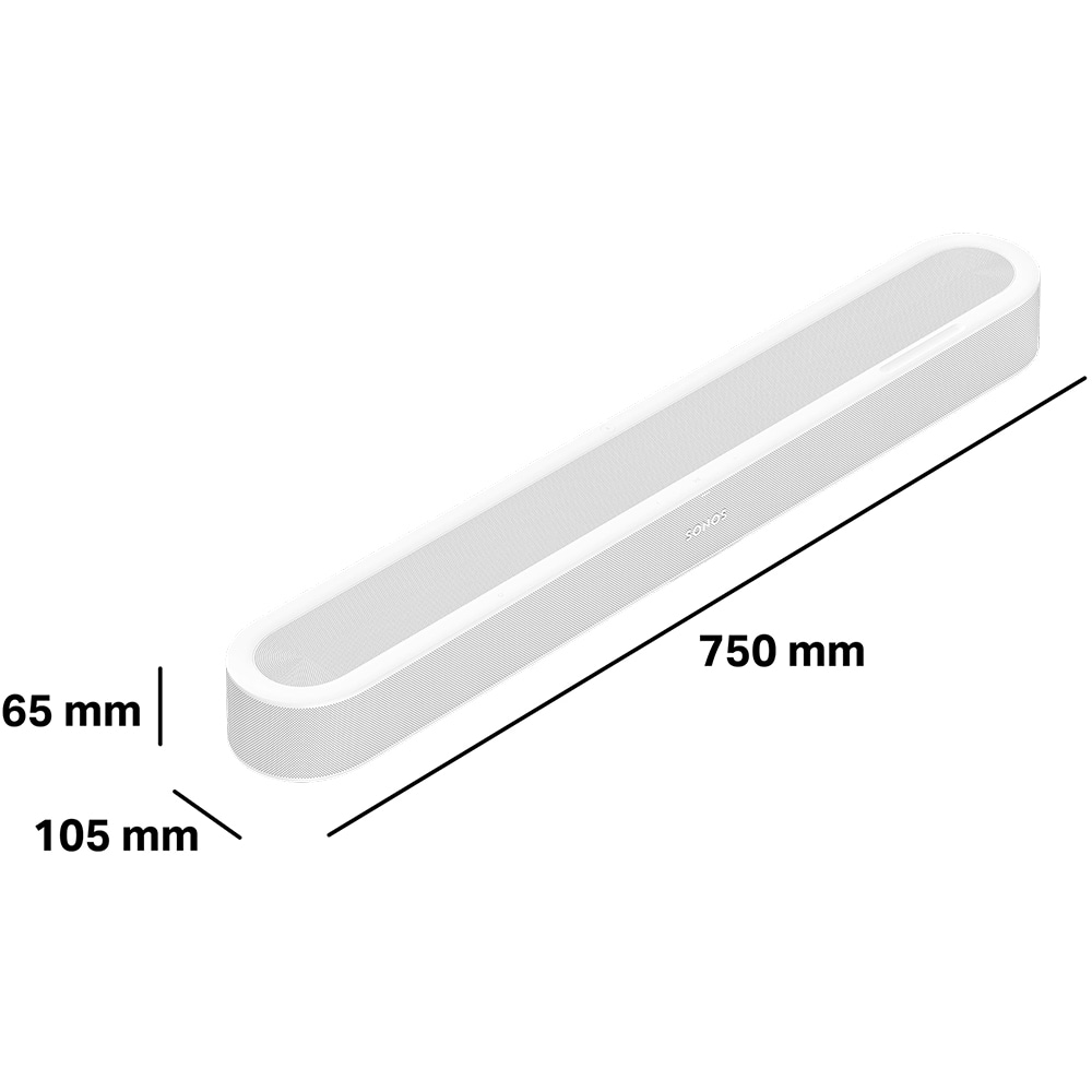 Soundbar SONOS Beam Ultra, 7.1.2, Wi-Fi, Dolby Atmos, alb