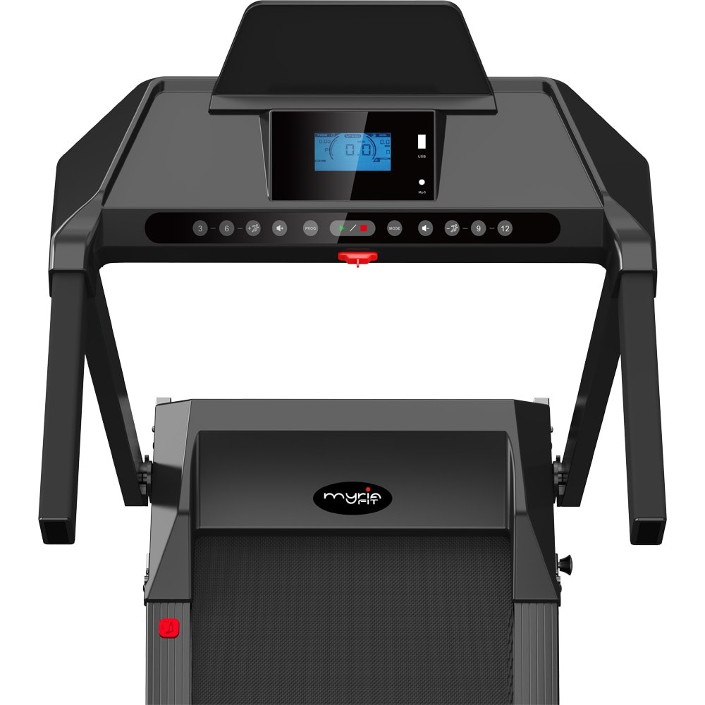 Banda de alergat MYRIA Fit MY7290, viteza maxima 12km/h, greutate suportata 100kg, negru