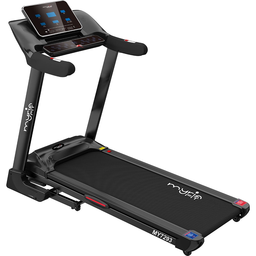 Banda de alergat MYRIA Fit MY7293, viteza maxima 18km/h, greutate suportata 150kg, negru