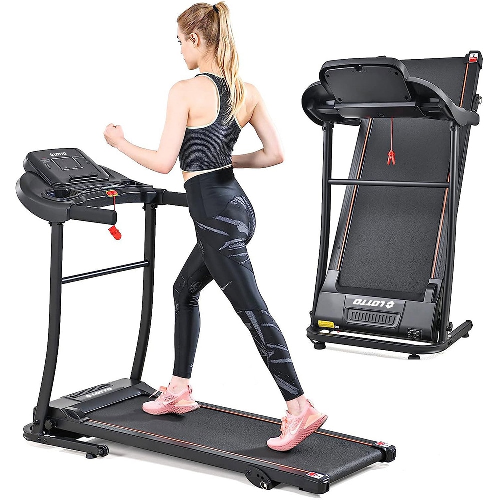Banda de alergat LOTTO Optima, viteza maxima 10km/h, greutate suportata 100kg, negru
