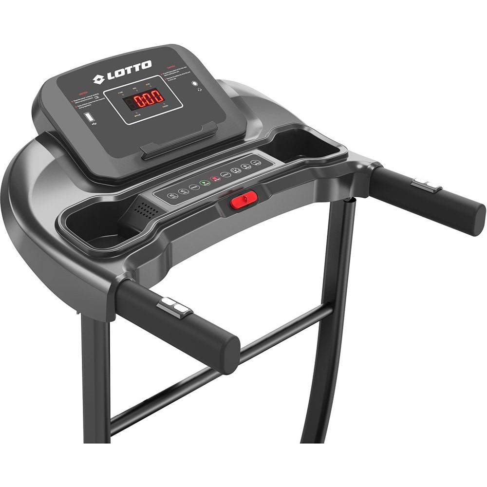 Banda de alergat LOTTO Optima, viteza maxima 10km/h, greutate suportata 100kg, negru