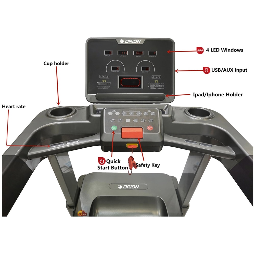 Banda de alergat ORION RACE Y5000, Viteza maxima 25km/h, Greutate suportata 250 kg