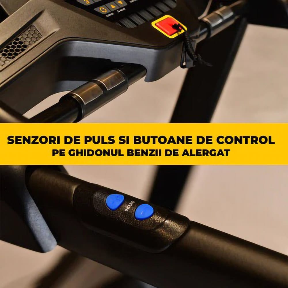 Banda de alergat PROGRESSIVE Run3500, viteza maxima 18 km/h, greutate suportata 130 kg, gri-negru