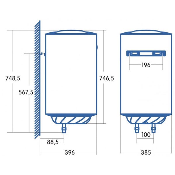 Boiler electric CATA CTR-50-M, 50l, 1500W, alb