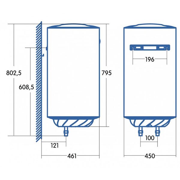 Boiler electric CATA CTR-80-M, 80l, 1500W, alb