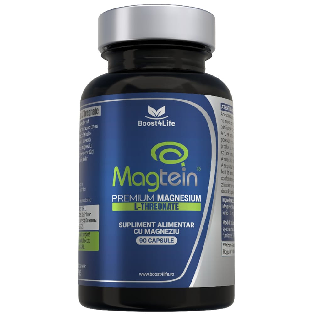 Supliment Magtein Magneziu L-Treonat Premium 670 mg, 90 capsule, BOOST4LIFE