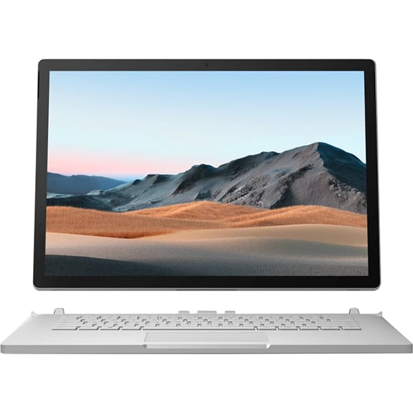 Laptop 2 in 1 MICROSOFT Surface Book 3, Intel Core i7-1065G7 pana la 3.9GHz, 15" Touch, 32GB, SSD 512GB, NVIDIA GeForce GTX 1660 Ti Max-Q Design 6GB, Windows 10 Home, platinum