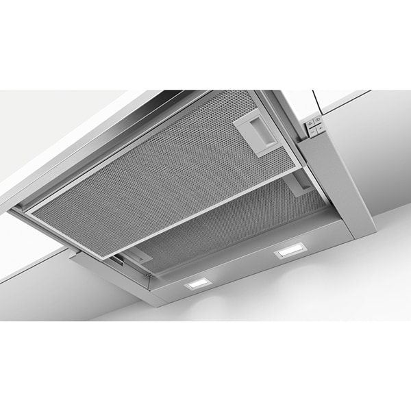Hota incorporabila telescopica BOSCH DFS067A50, 2 motoare, 740 m3/h, L 60 cm, argintiu