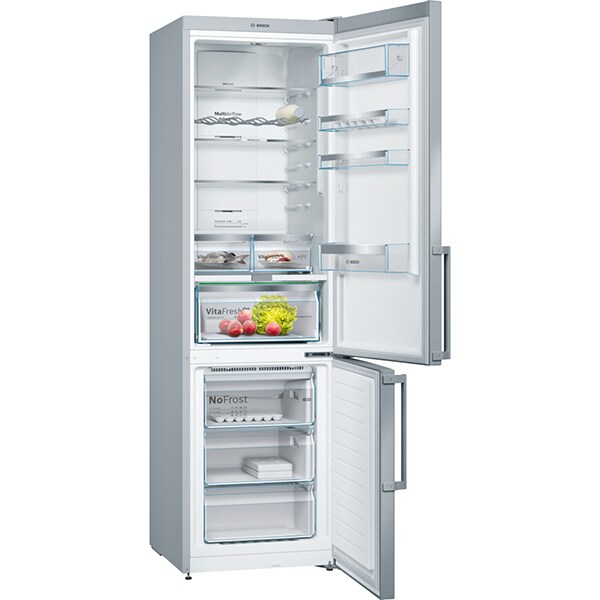 Combina frigorifica BOSCH KGN39AI35, No Frost, 366 l, H 203 cm, Clasa A++, inox