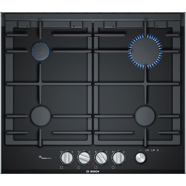 Plita incorporabila BOSCH PRP6A6N70, Gaz, 4 arzatoare, negru