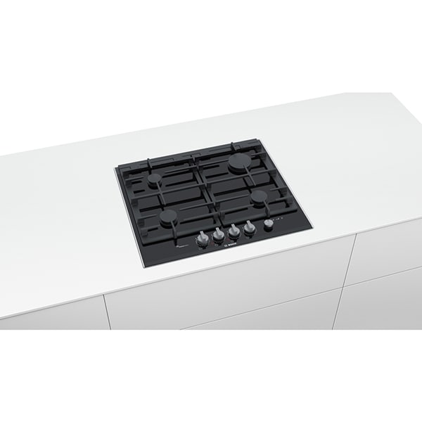 Plita incorporabila BOSCH PRP6A6N70, Gaz, 4 arzatoare, negru
