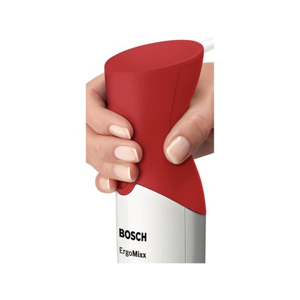 Mixer vertical BOSCH ErgoMixx MSM64010, 0.6l, 450W, 1 treapta viteza, alb-rosu