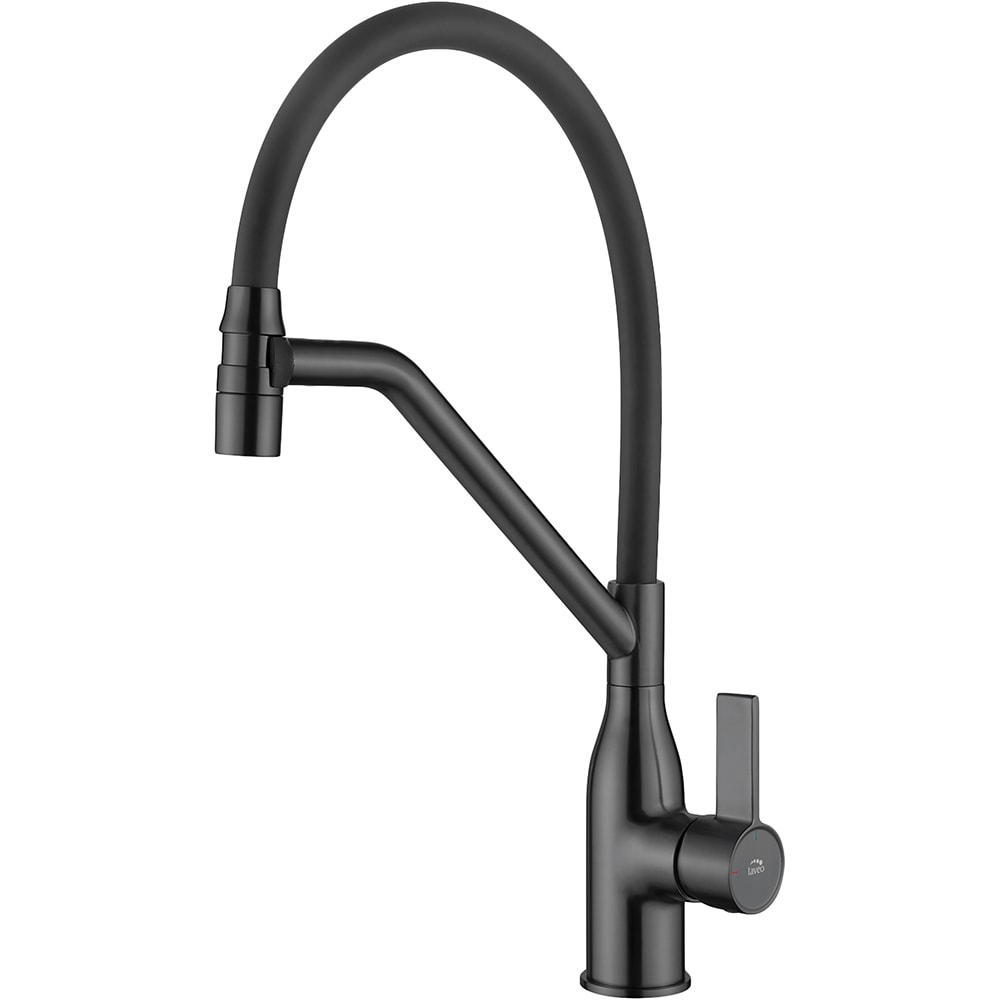 Baterie bucatarie LAVEO Botta B45 978D, pipa flexibila, alama, grafit