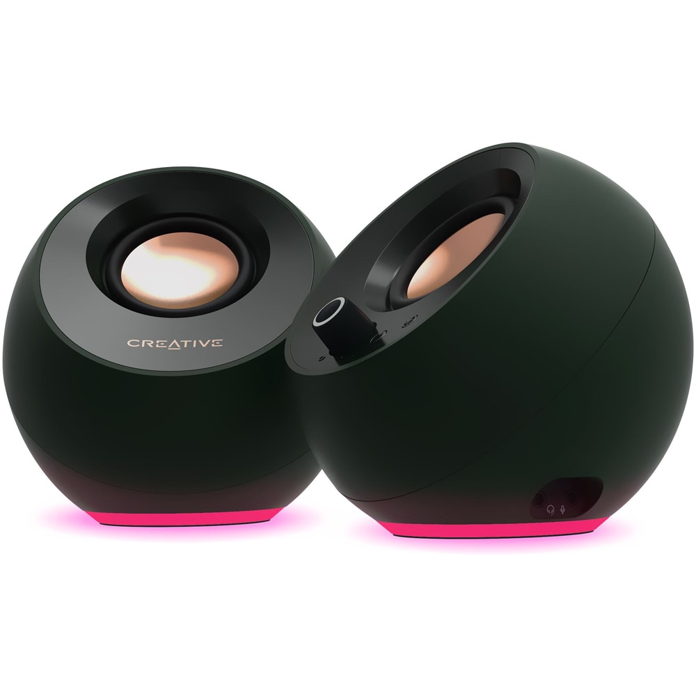 Boxe CREATIVE Pebble Pro, 2.0, 10W, Bluetooth, RGB, negru