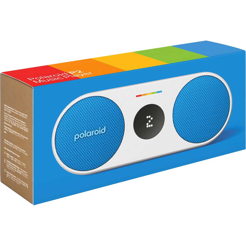 Boxa portabila POLAROID P2, Bluetooth, albastru-alb