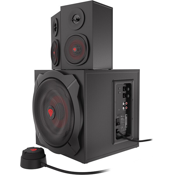 Boxe gaming GENESIS Helium 610BT, 2.1, 60W, Bluetooth, negru