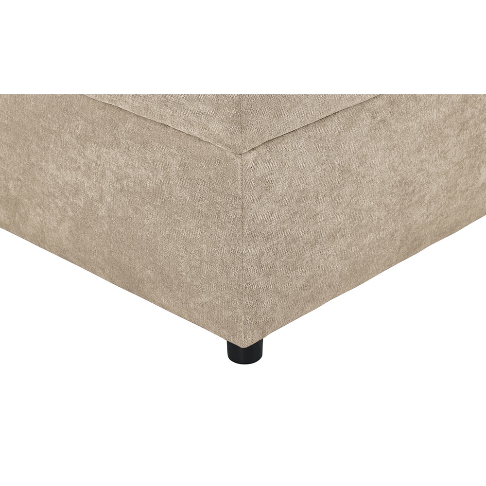 Pat tapitat Gibson, saltea, lada depozitare, 140 x 200 cm, bej