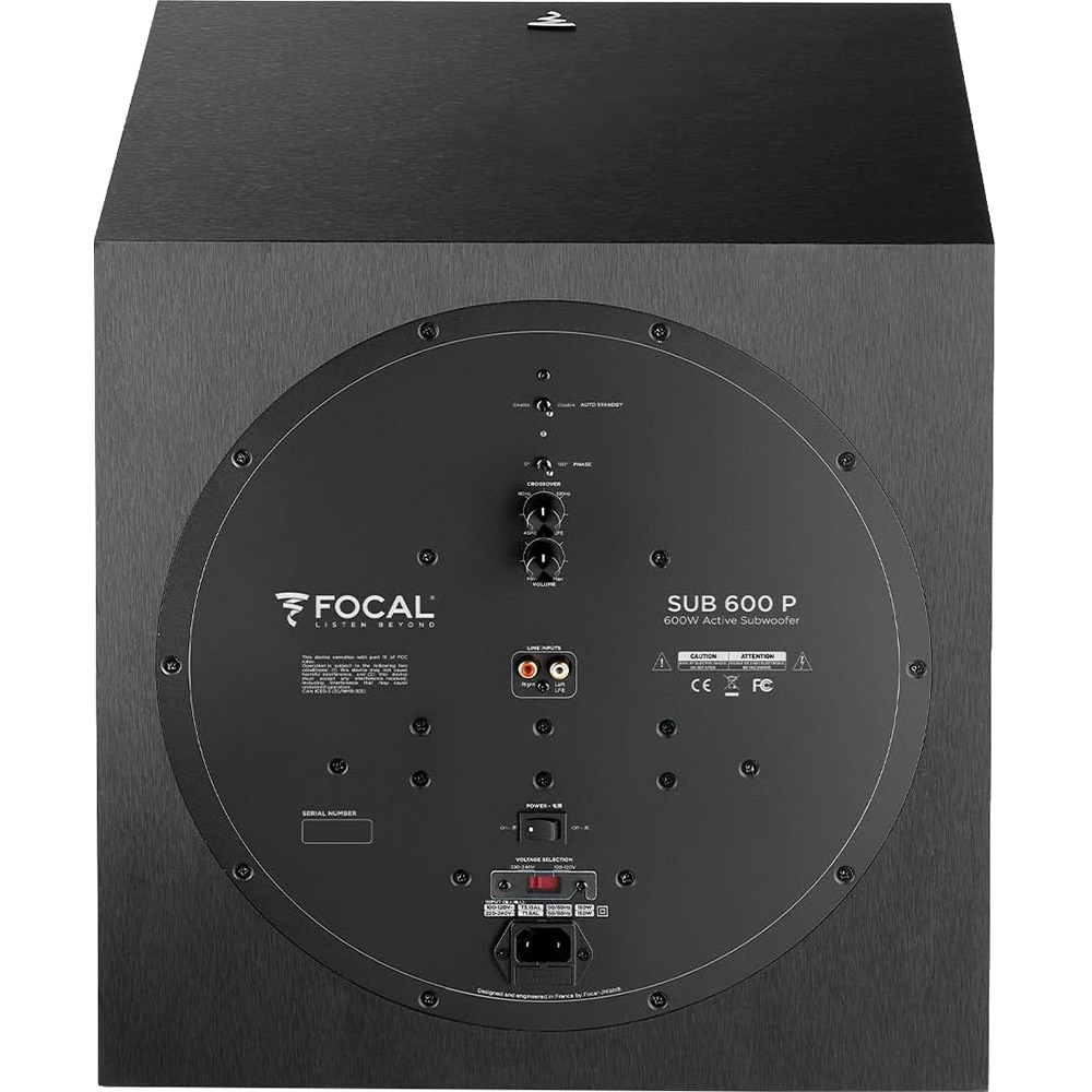 Subwoofer FOCAL Sub 600 P, 300W RMS, negru