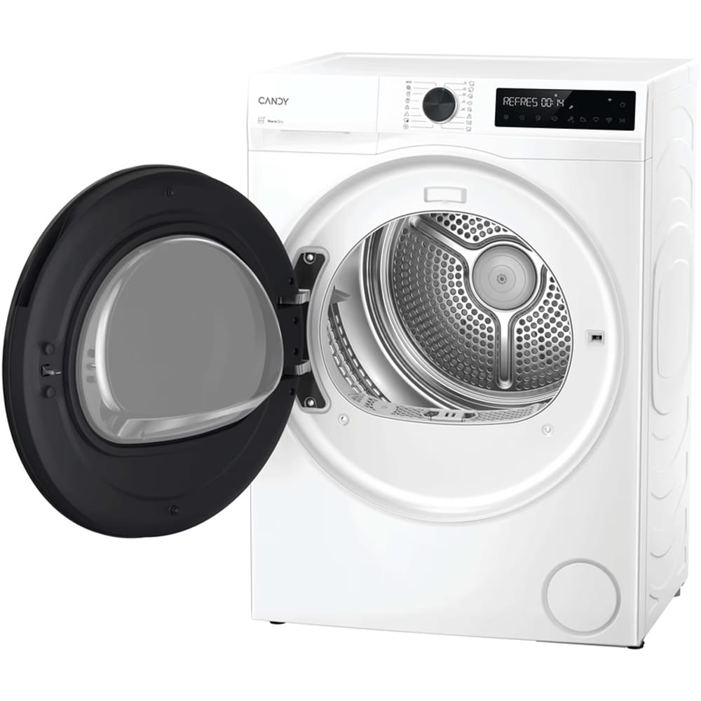 Uscator de rufe CANDY BP 10N2BXCT-S, Pompa de caldura, 10 kg, 16 programe, Clasa D, Wi-Fi, alb