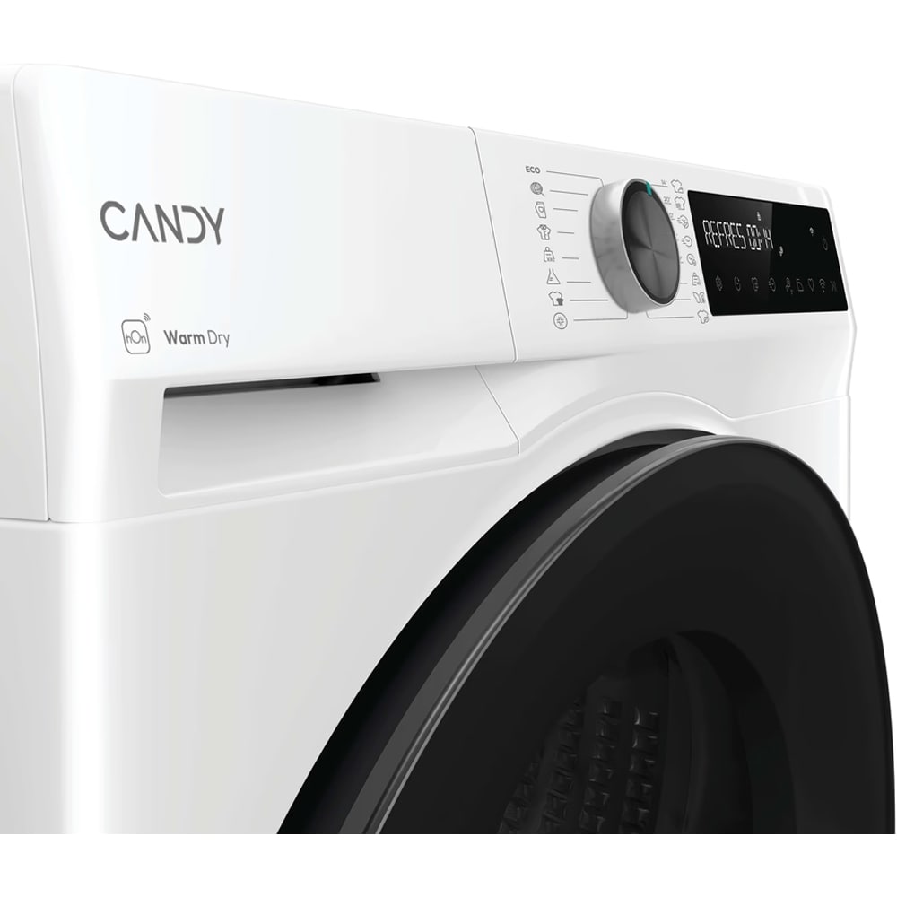 Uscator de rufe CANDY BP 10N2BXCT-S, Pompa de caldura, 10 kg, 16 programe, Clasa D, Wi-Fi, alb
