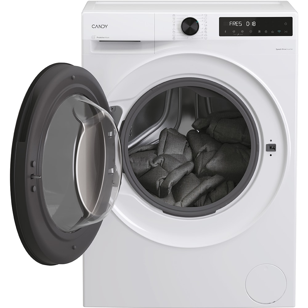 Masina de spalat rufe frontala CANDY BP 410BL8-S, ProActive Wash, 10 kg, 1400rpm, Clasa A, Wi-Fi, alb