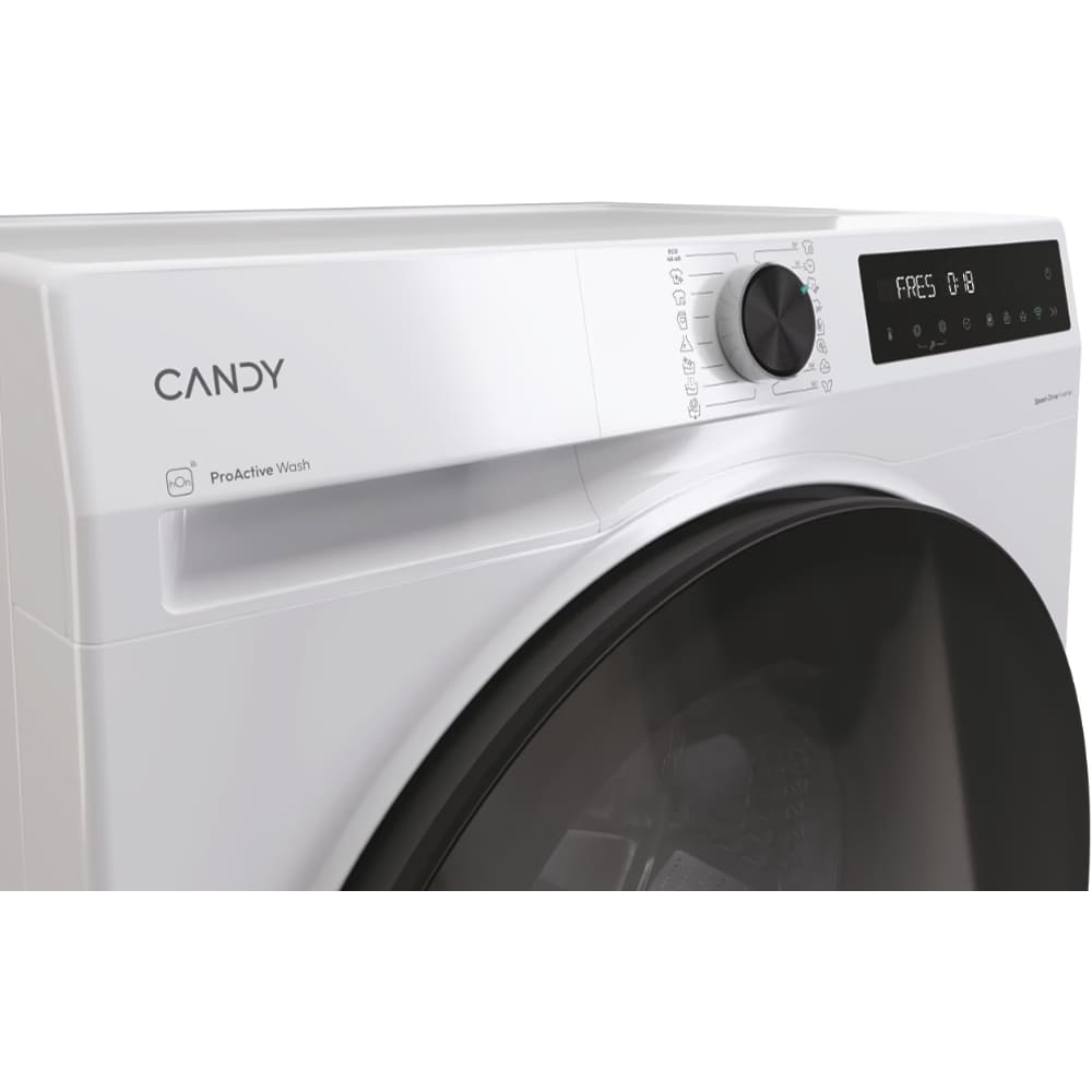 Masina de spalat rufe frontala slim CANDY ProWash 550 BP 48SBL6-S, Steam, 8 kg, 1400rpm, Clasa A, Wi-Fi, alb