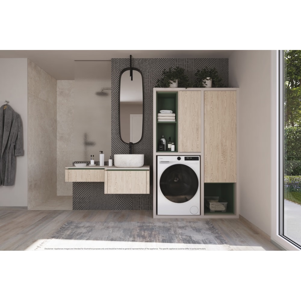 Masina de spalat rufe frontala slim CANDY ProWash 550 BP 48SBL6-S, Steam, 8 kg, 1400rpm, Clasa A, Wi-Fi, alb