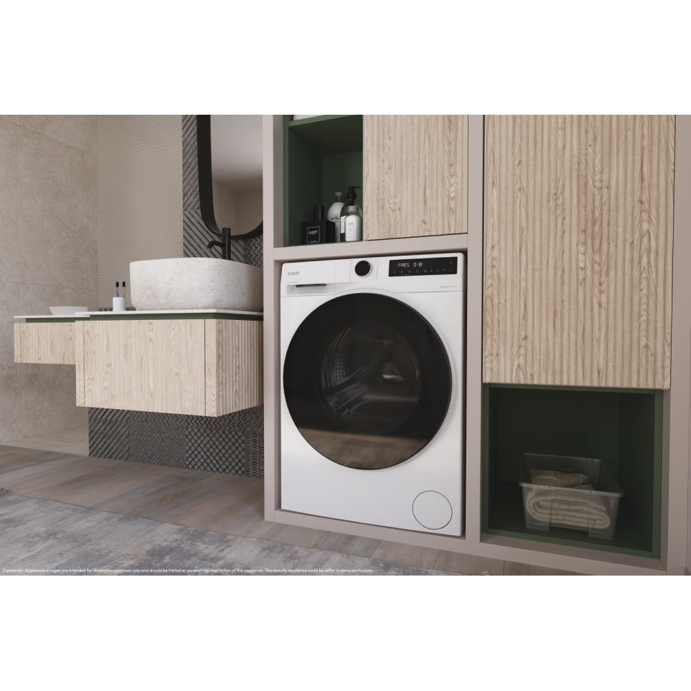Masina de spalat rufe frontala slim CANDY ProWash 550 BP 48SBL6-S, Steam, 8 kg, 1400rpm, Clasa A, Wi-Fi, alb