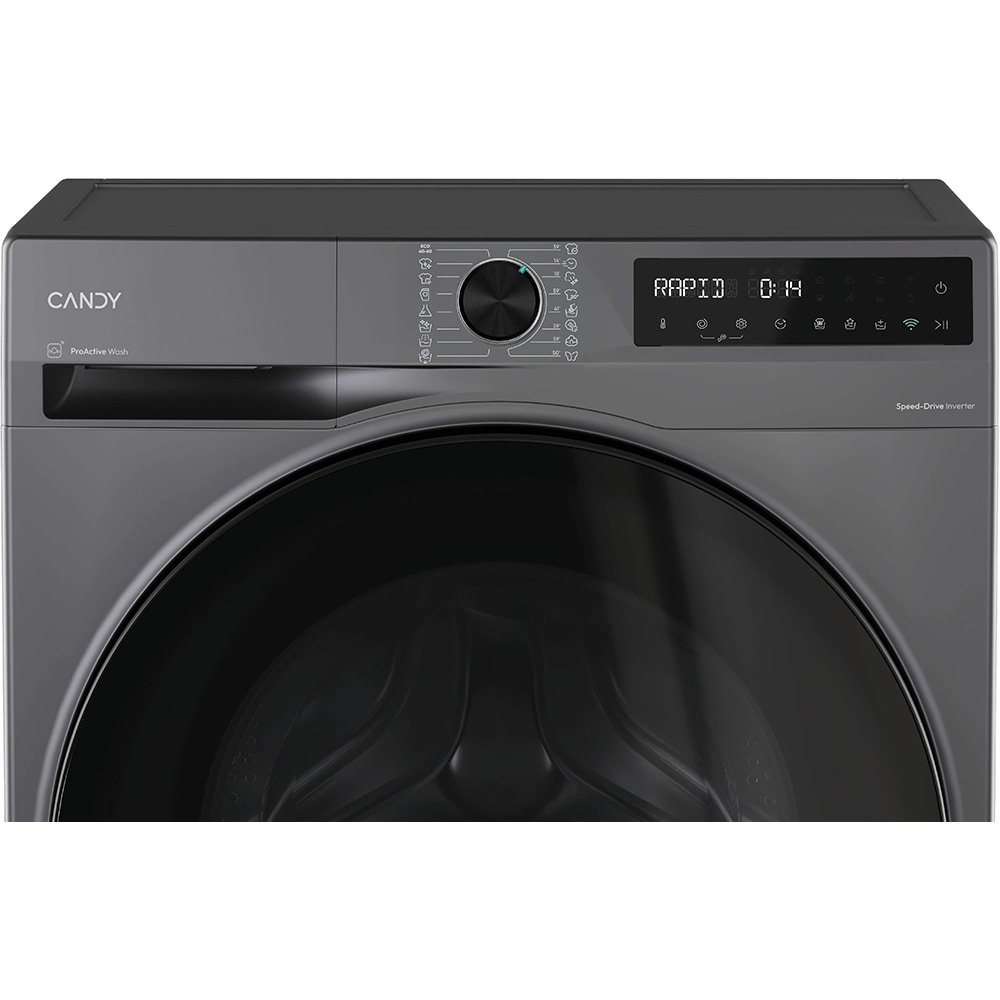 Masina de spalat rufe frontala CANDY ProWash 550 BP 49SBL8G-S, Steam, 9 kg, 1400rpm, Clasa A, Wi-Fi, antracit