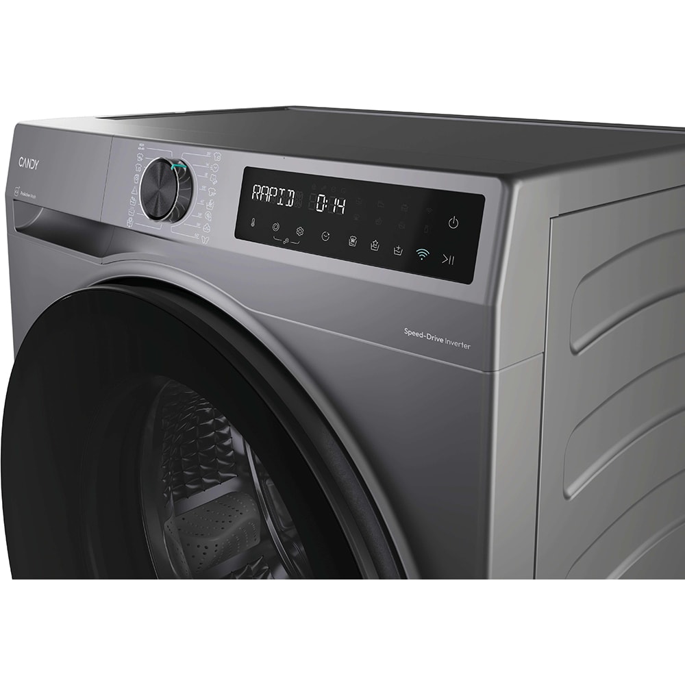 Masina de spalat rufe frontala CANDY ProWash 550 BP 49SBL8G-S, Steam, 9 kg, 1400rpm, Clasa A, Wi-Fi, antracit