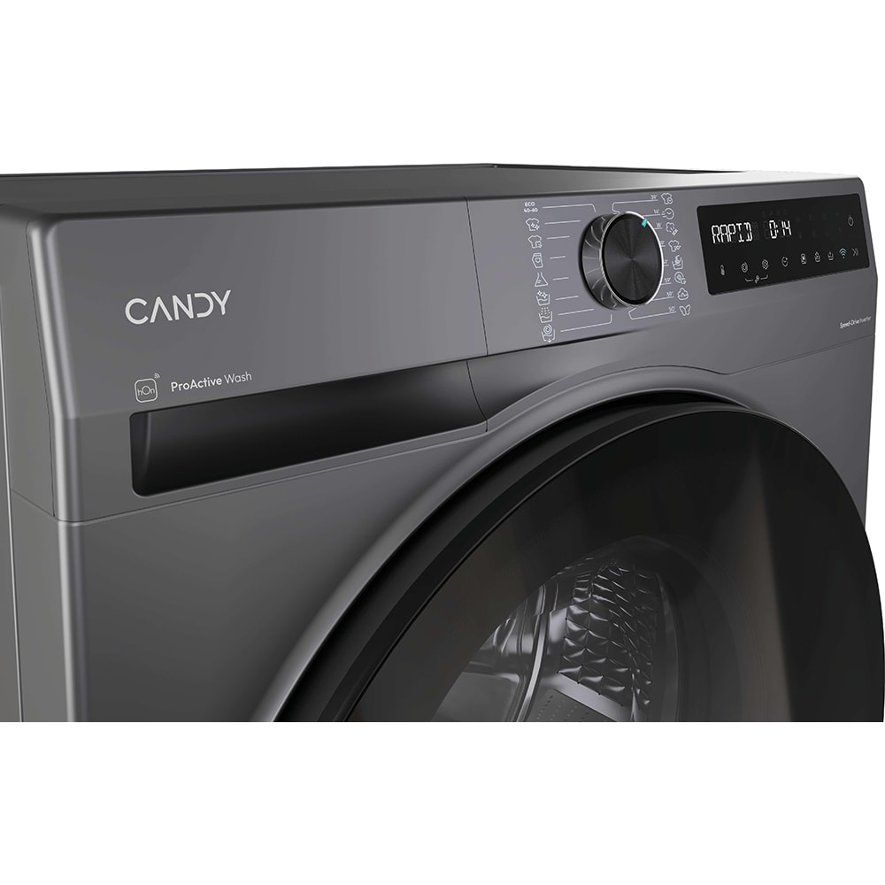 Masina de spalat rufe frontala CANDY ProWash 550 BP 49SBL8G-S, Steam, 9 kg, 1400rpm, Clasa A, Wi-Fi, antracit