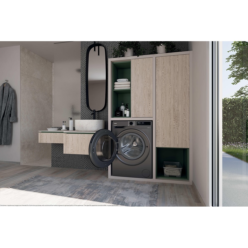 Masina de spalat rufe frontala CANDY ProWash 550 BP 49SBL8G-S, Steam, 9 kg, 1400rpm, Clasa A, Wi-Fi, antracit