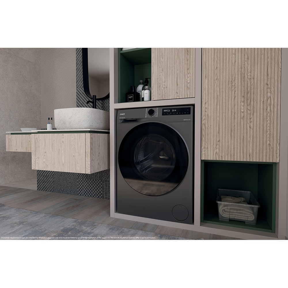 Masina de spalat rufe frontala CANDY ProWash 550 BP 49SBL8G-S, Steam, 9 kg, 1400rpm, Clasa A, Wi-Fi, antracit