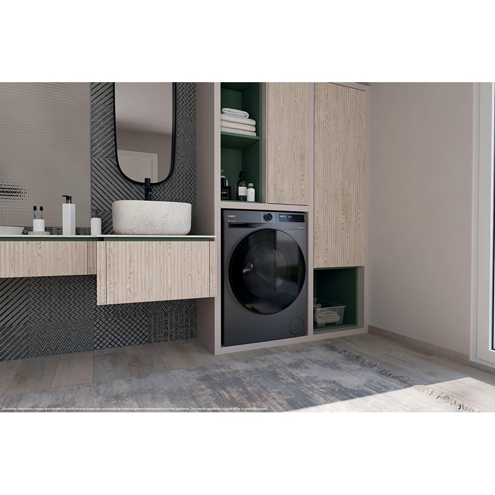 Masina de spalat rufe frontala CANDY ProWash 550 BP 49SBL8G-S, Steam, 9 kg, 1400rpm, Clasa A, Wi-Fi, antracit