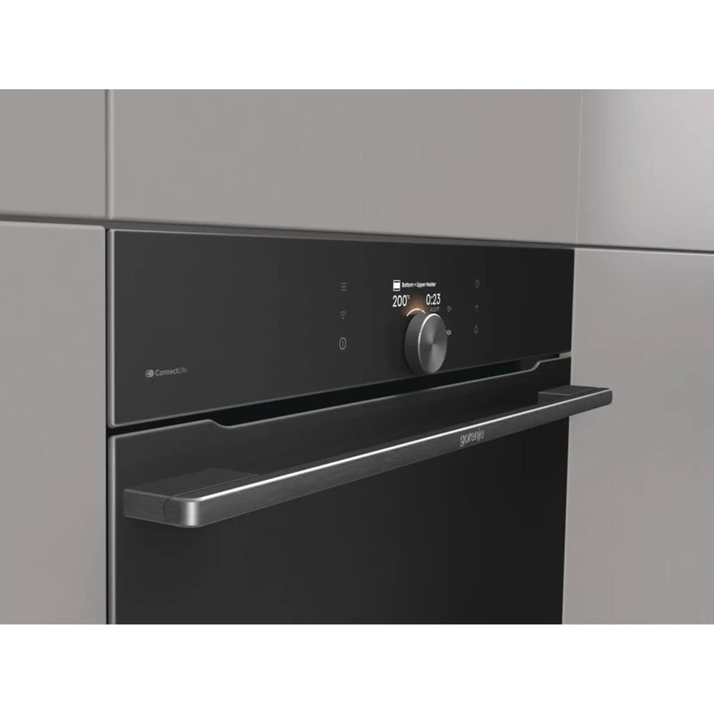 Cuptor incorporabil GORENJE BP6138B, Electric, Autocuratare pirolitica, 77 l, Clasa A+, Wi-Fi, negru