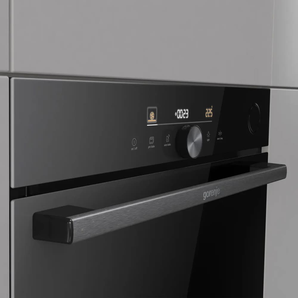 Cuptor incorporabil GORENJE BPSA6747DGWI, Electric, Autocuratare pirolitica, 77 l, Clasa A+, Wi-Fi, negru