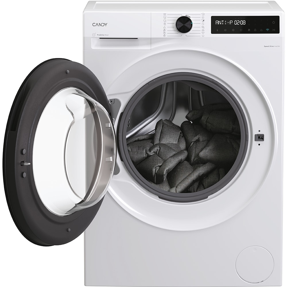 Masina de spalat rufe frontala slim CANDY BR 48SBL6-S, ProActive Wash, 8 kg, 1400rpm, Clasa A, Wi-Fi, alb
