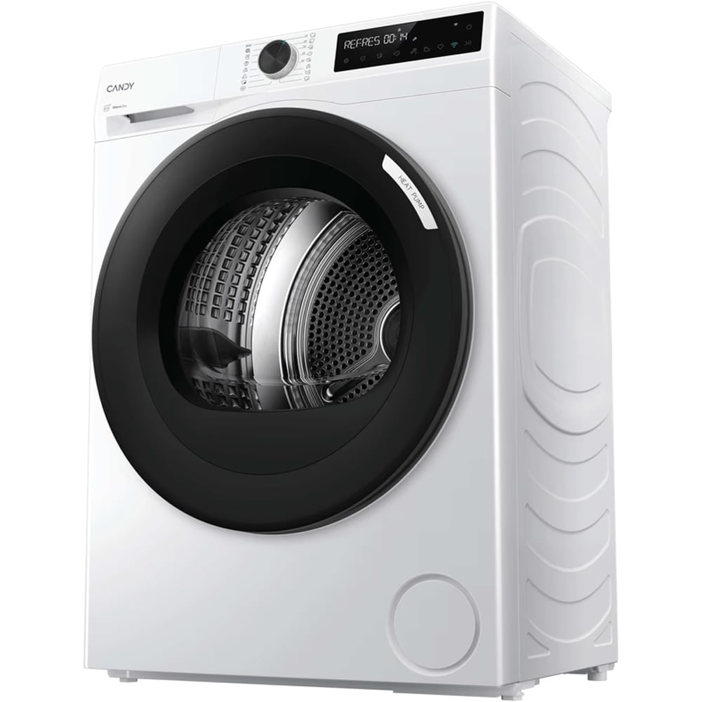Uscator de rufe CANDY BR 9N2BX-S, Pompa de caldura, 9 kg, 15 programe, Clasa D, Wi-Fi, alb