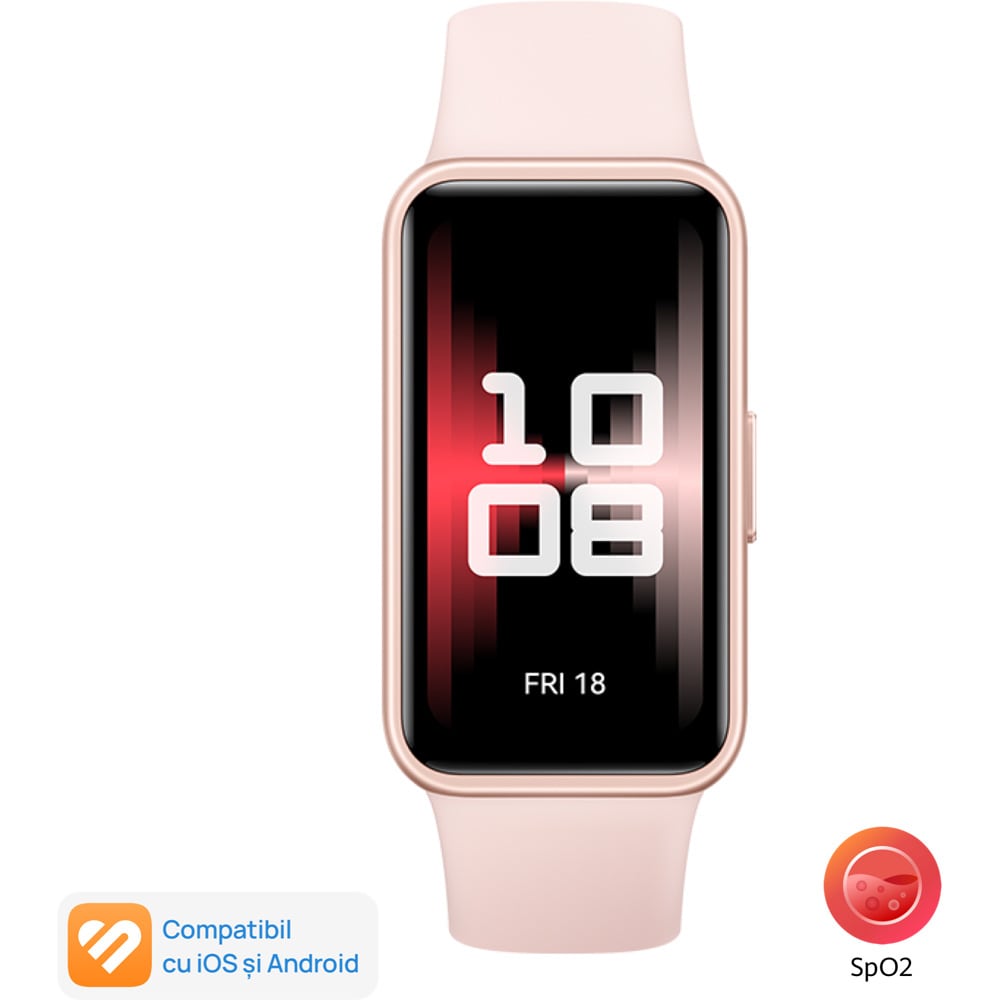 Bratara fitness HUAWEI Band 9, Android/iOS, Charm Pink
