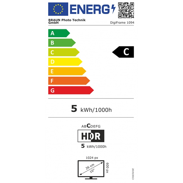 Rama foto digitala BRAUN DigiFrame 1094, 10", 1024 x 600 px, negru