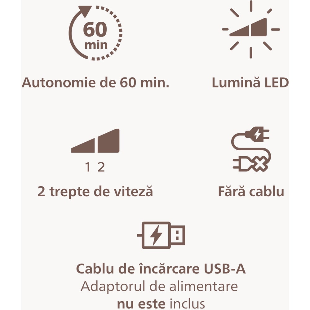 Epilator PHILIPS Series 9000 BRE719/00, 32 pensete, 2 viteze, 8 accesorii, acumulator, roz