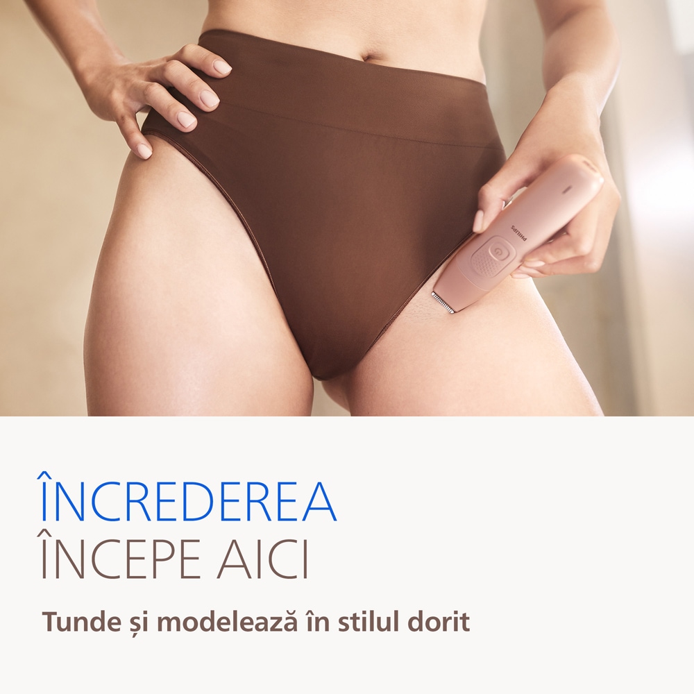 Epilator PHILIPS Series 9000 BRE719/00, 32 pensete, 2 viteze, 8 accesorii, acumulator, roz