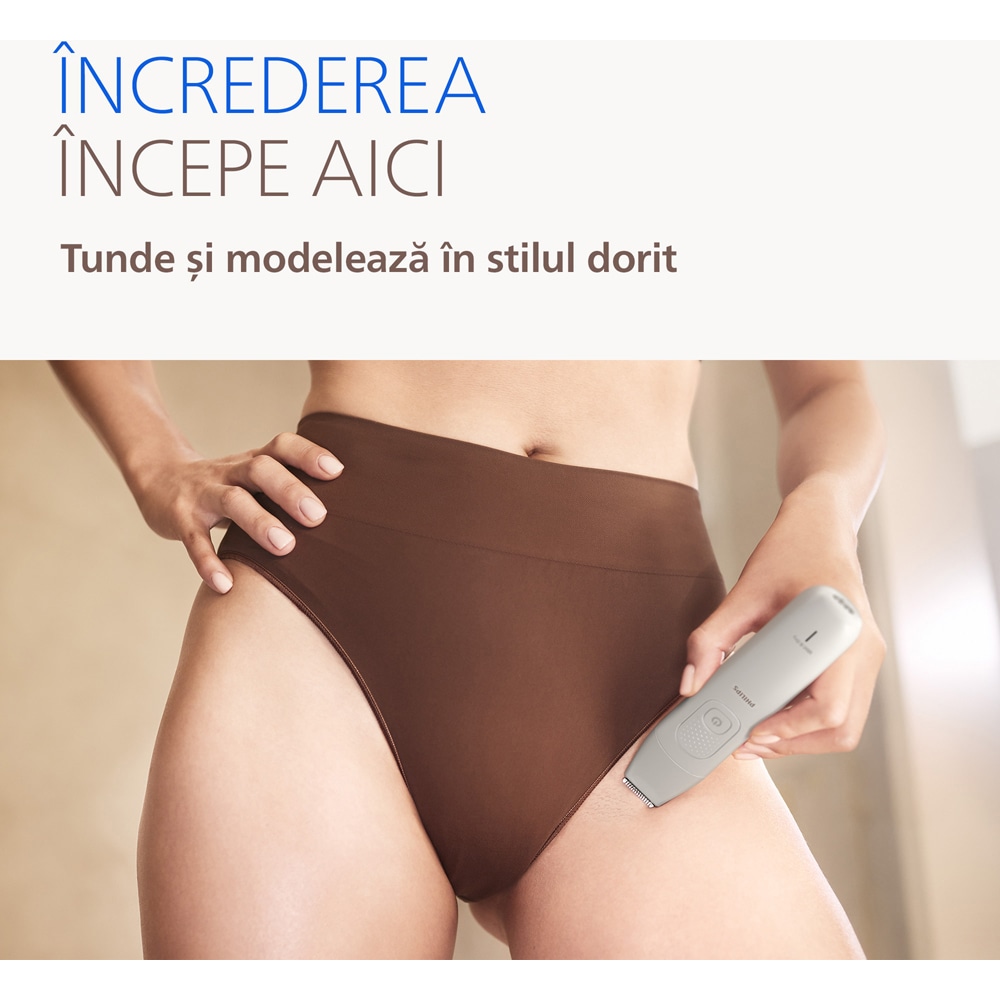 Epilator PHILIPS Seria 9900 BRE750/00, 32 pensete, 2 viteze, 10 acesorii, acumulator, gri