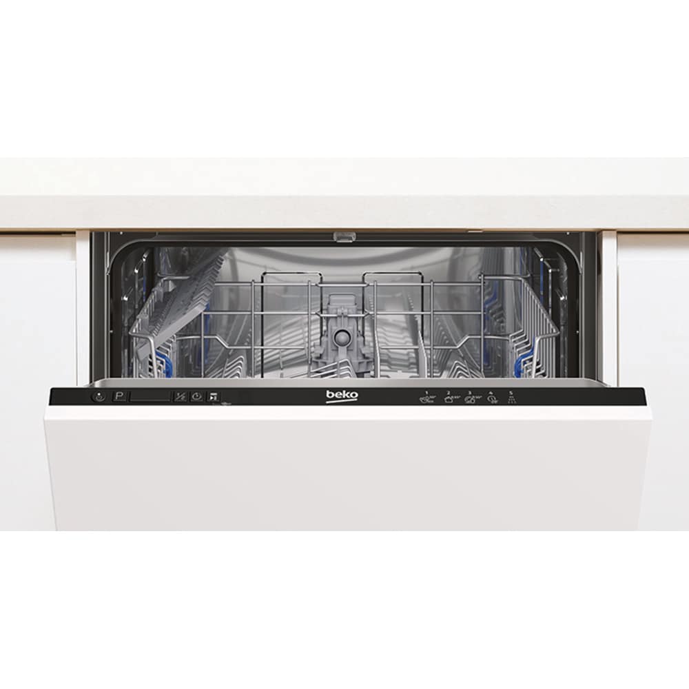 Masina de spalat vase incorporabila BEKO BRI63491, 14 seturi, 5 programe, 60 cm, Clasa D, panou comanda negru
