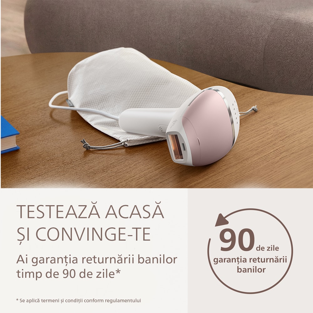 Epilator IPL PHILIPS Lumea 7000 BRI930/00, 500.000 de impulsuri, 1 accesoriu, roz
