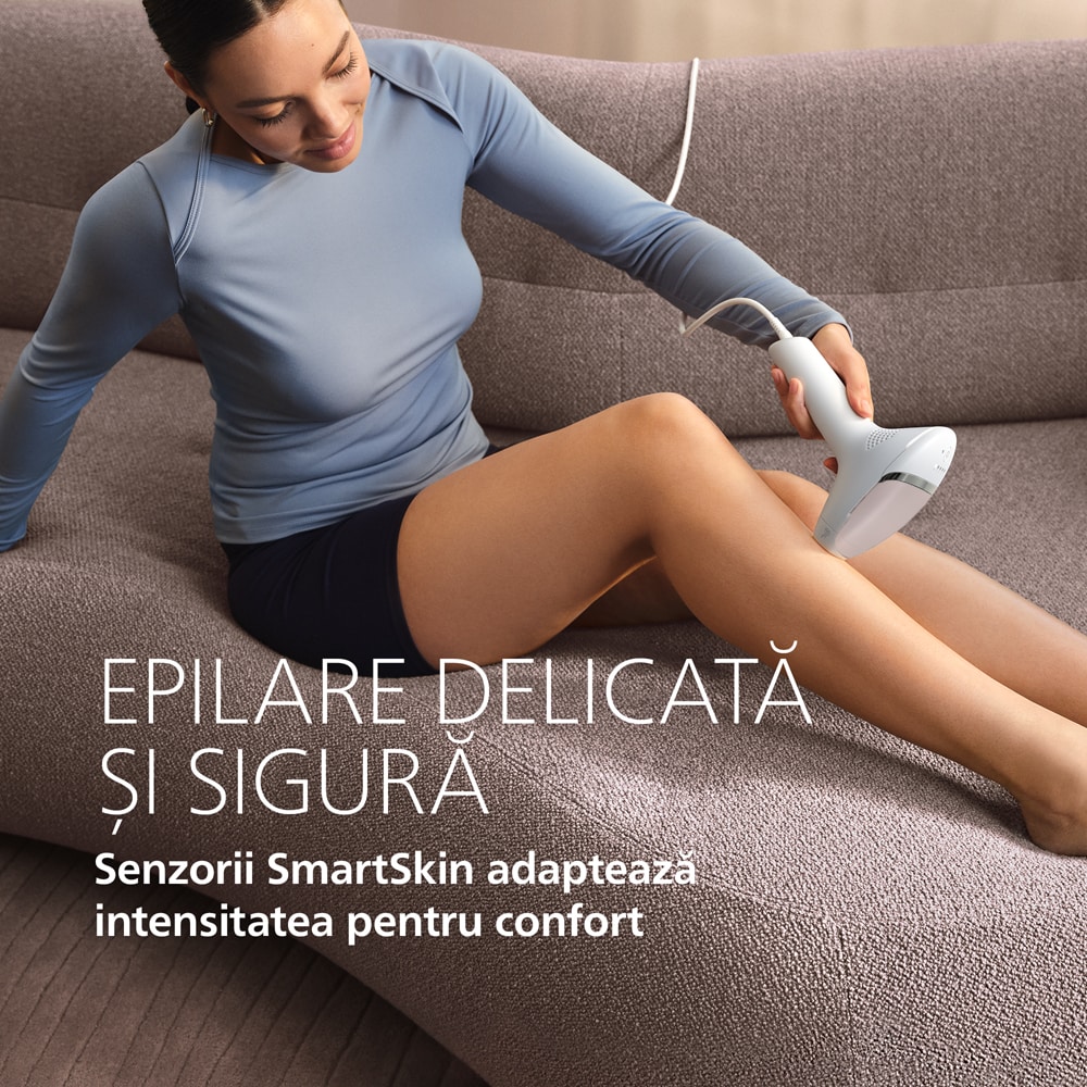 Epilator IPL PHILIPS Lumea 7000 BRI930/00, 500.000 de impulsuri, 1 accesoriu, roz