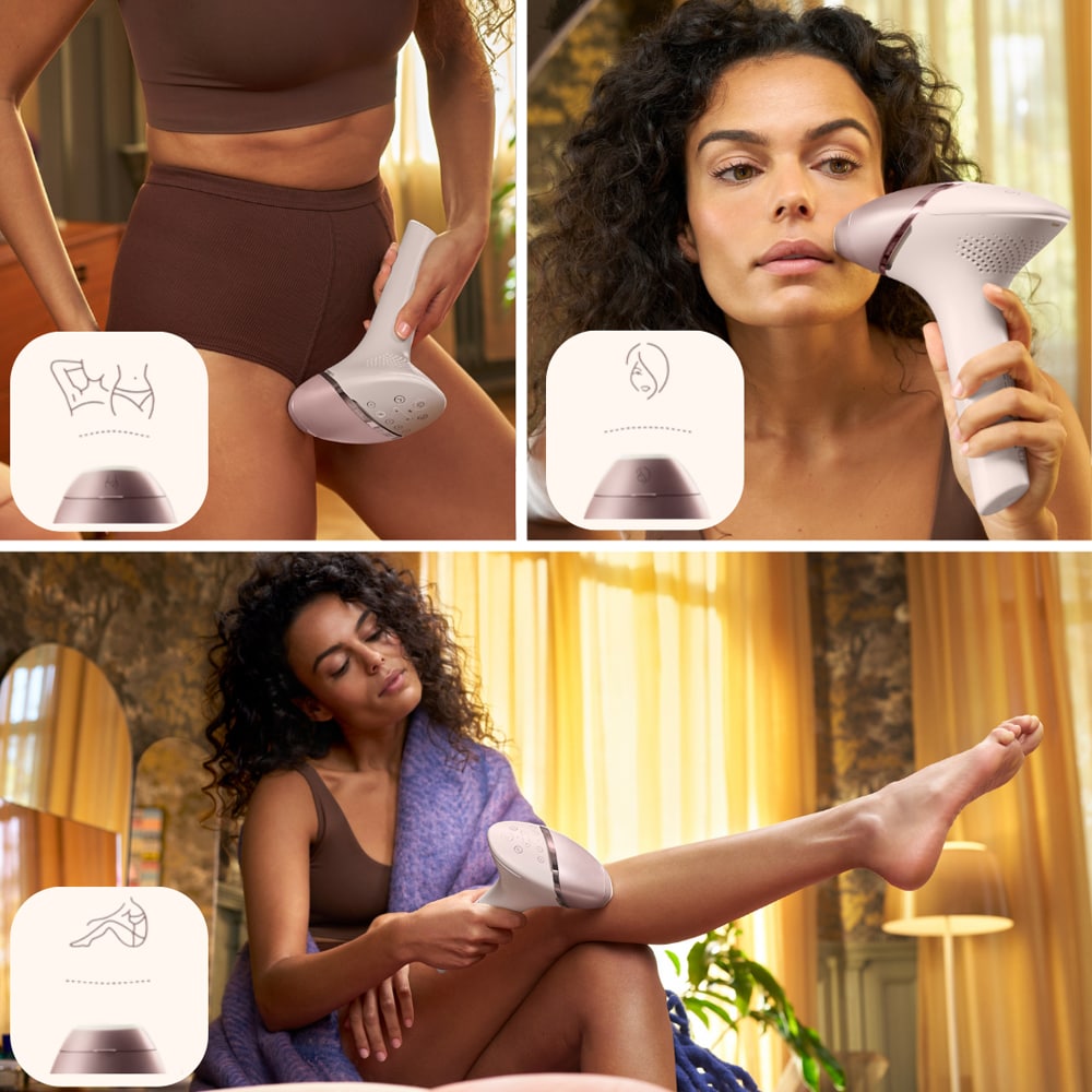 Epilator IPL PHILIPS Lumea Seria 9000 BRI953/02, 450.000 impulsuri, 3 accesorii, roz