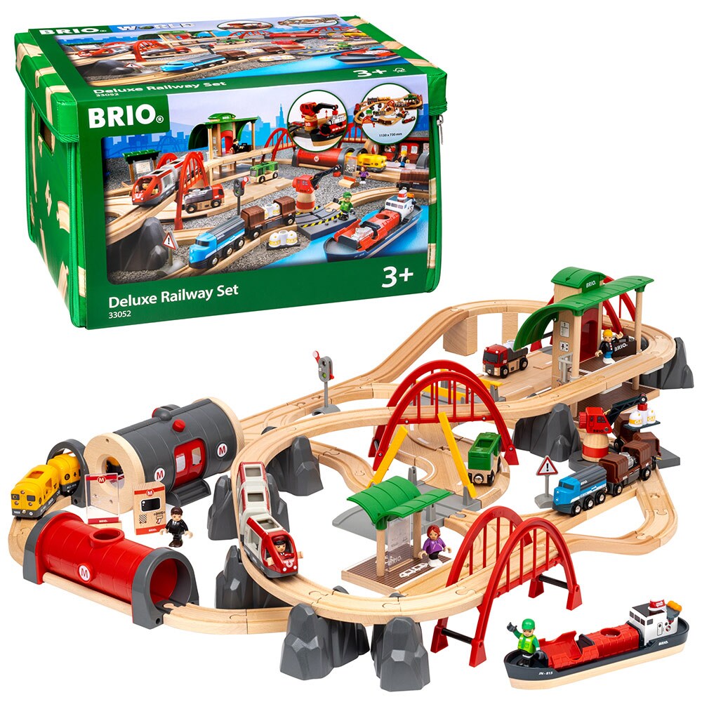 Set BRIO Deluxe Railway BRIO0526, 3 ani+, multicolor